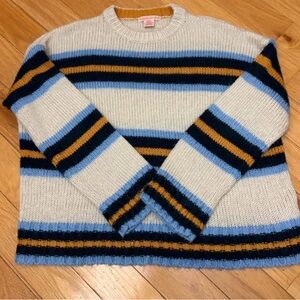 Urban Outfitters Striped Sweater - Blue, Gold, and Crème